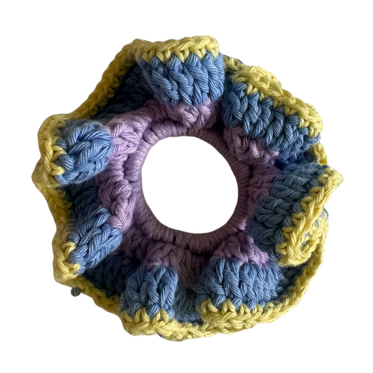 scrunchie LILA BLAU GELB