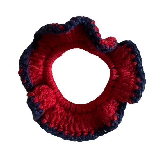 scrunchie ROT BLAU mini