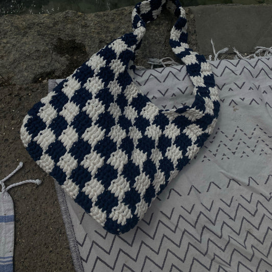 Chess checkered bag BLAU